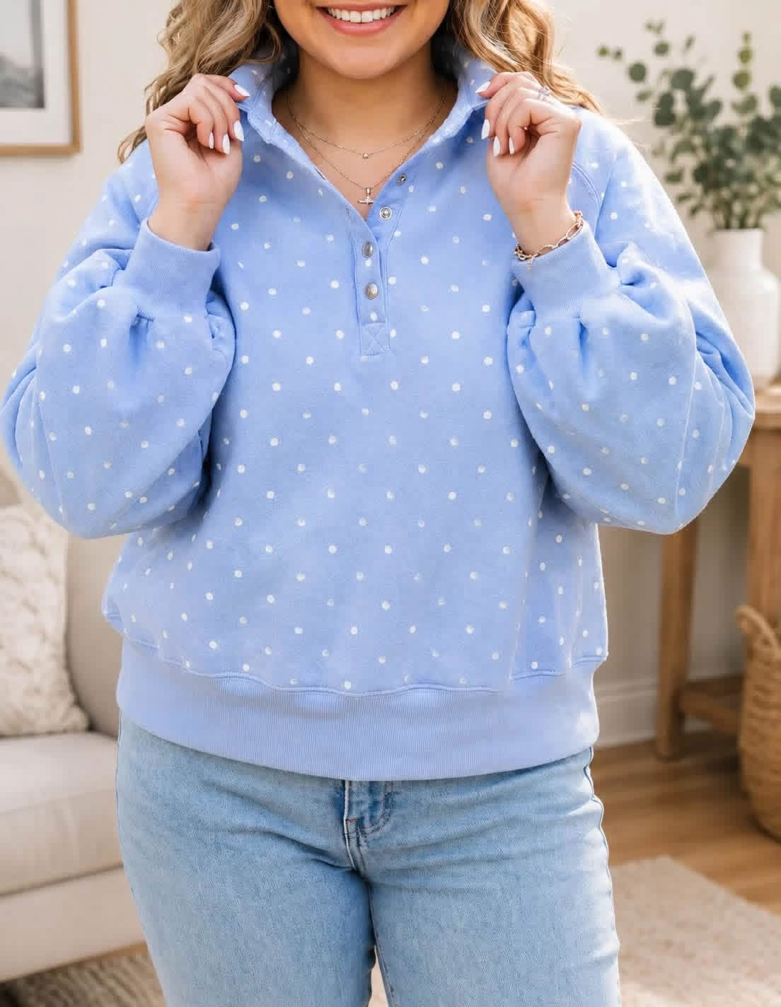 PLUS polka dot sweatshirt