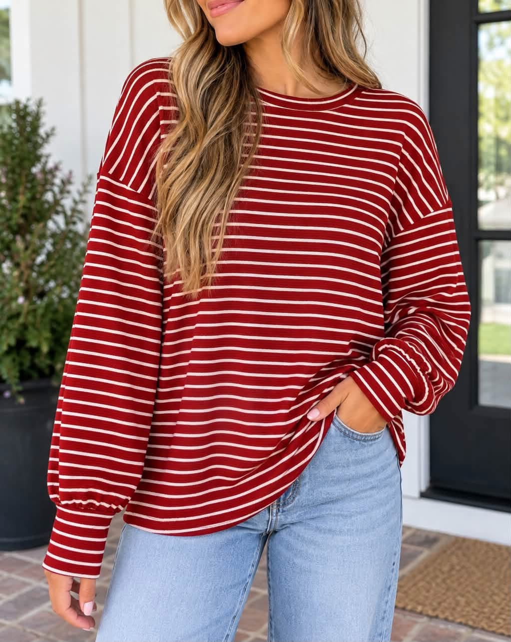 red striped drop shoulder - 2The9’s Preorder