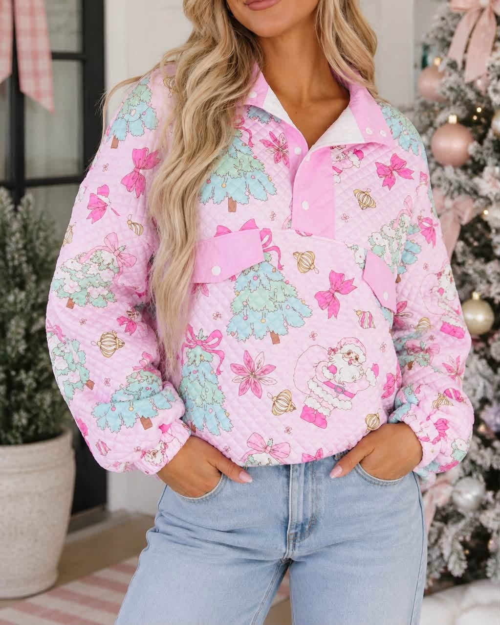 pink Christmas sweatshirt - 2The9’s Preorder