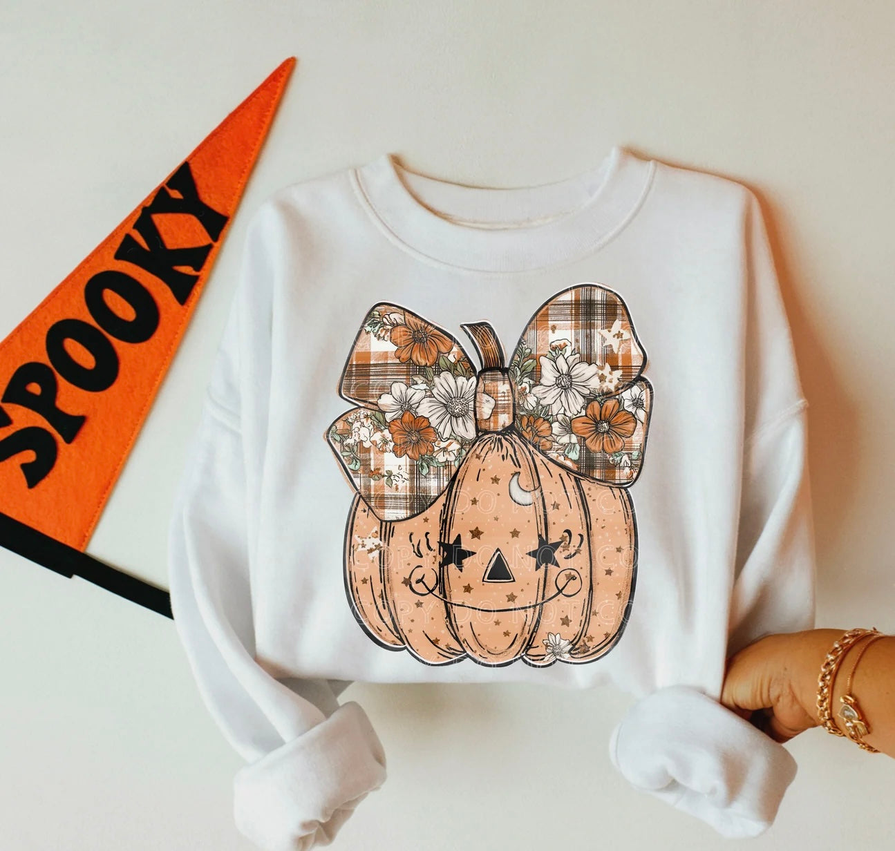 gingham bow pumpkin