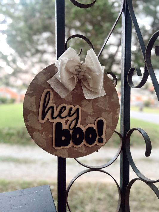 hey boo! | 12 inch door hanger