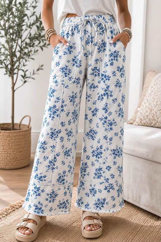 blue floral jean