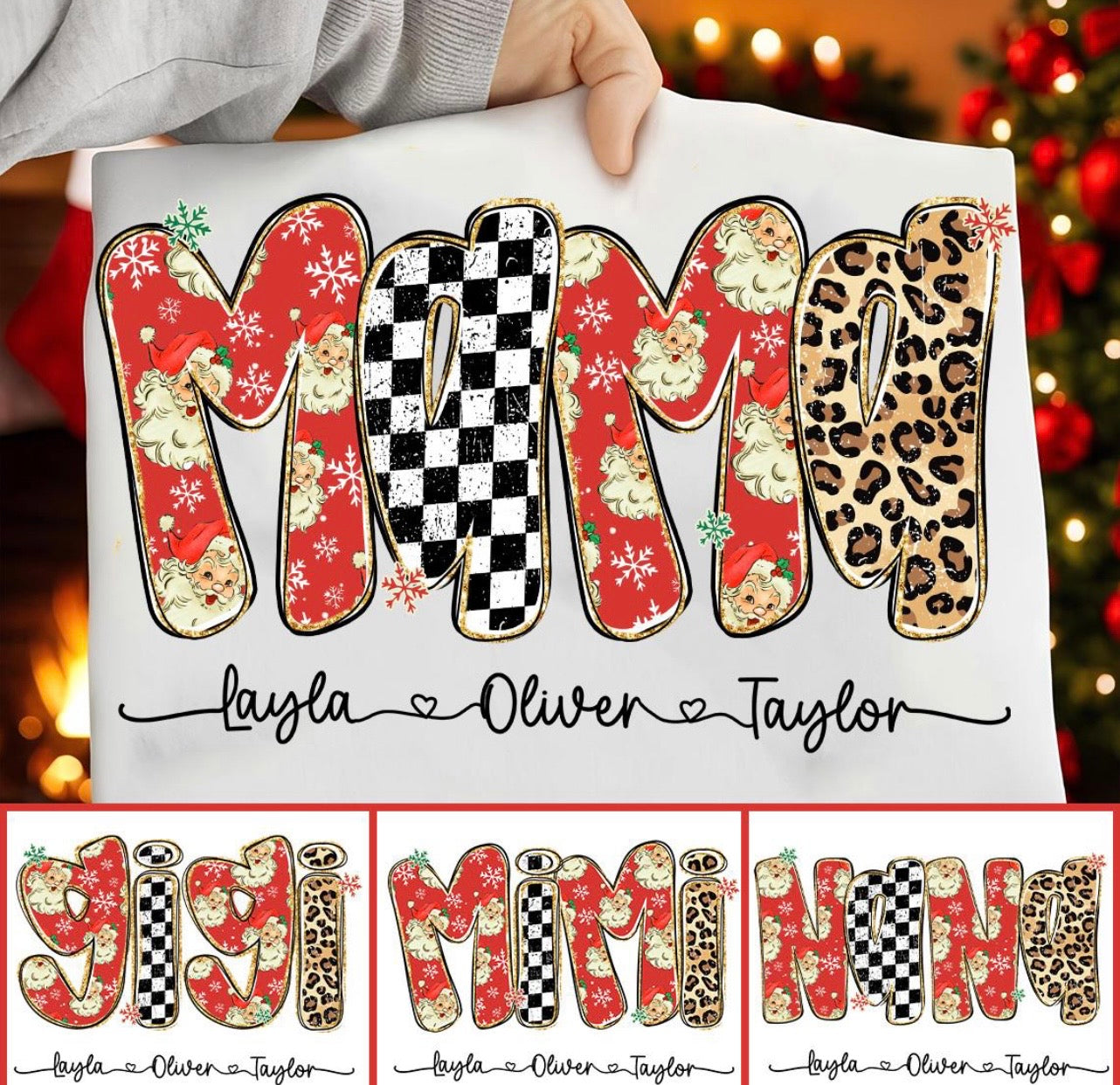 customizable deco christmas w/ names