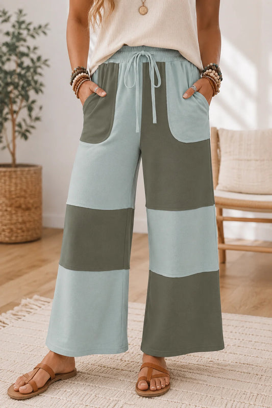 raw seam color block pants - 2The9's Preorder