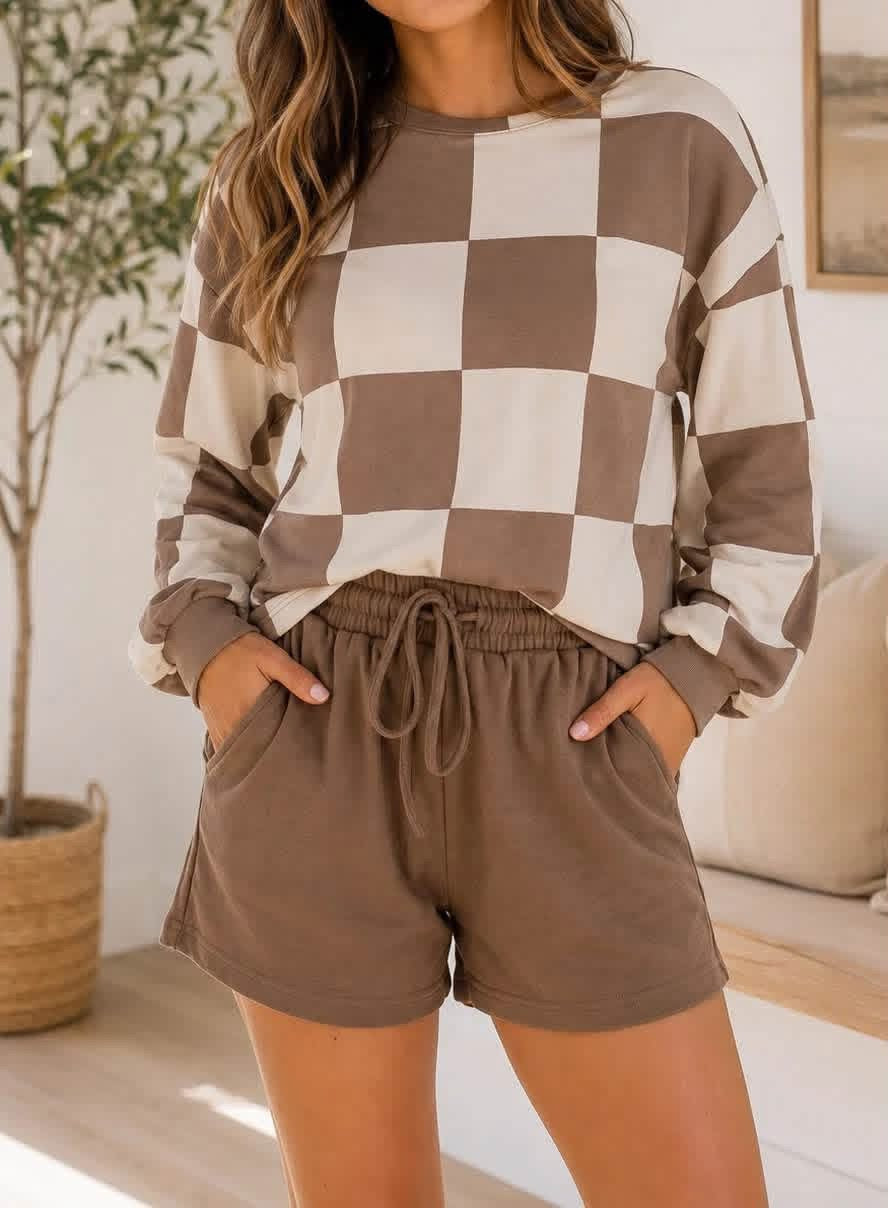 the coffee checkered set