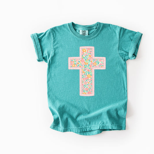 springy floral cross