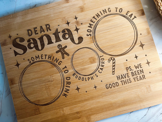 DEAR SANTA LARGE CUTTING BOARD