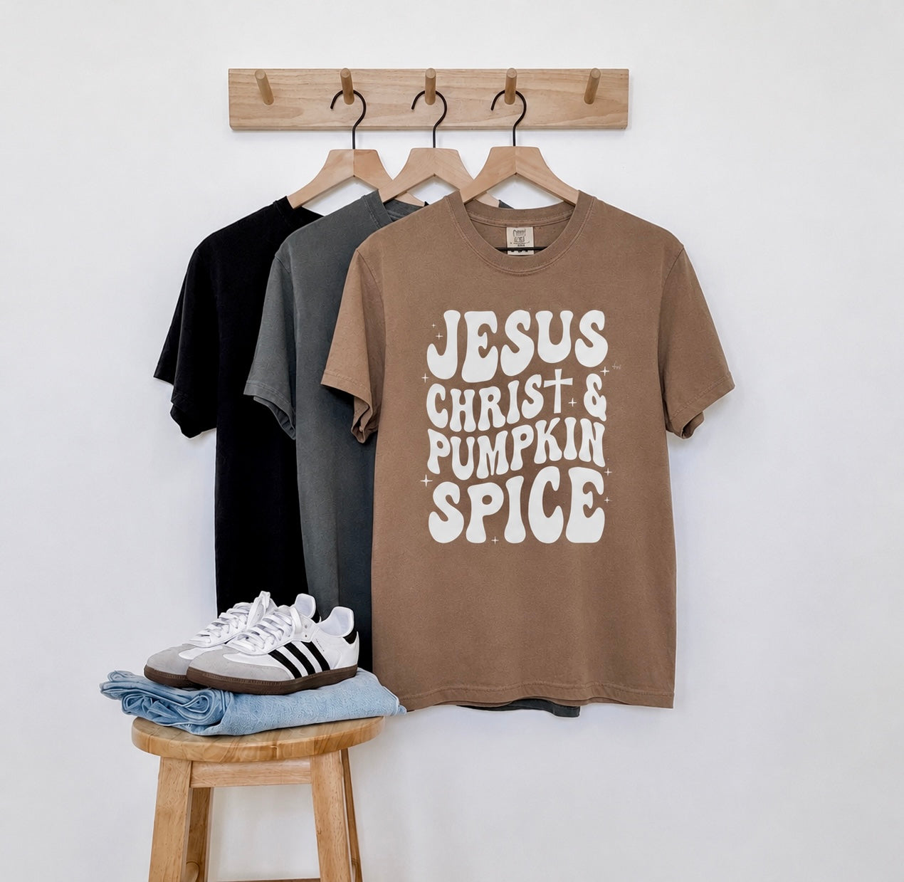 Jesus Christ & pumpkin spice - solid version