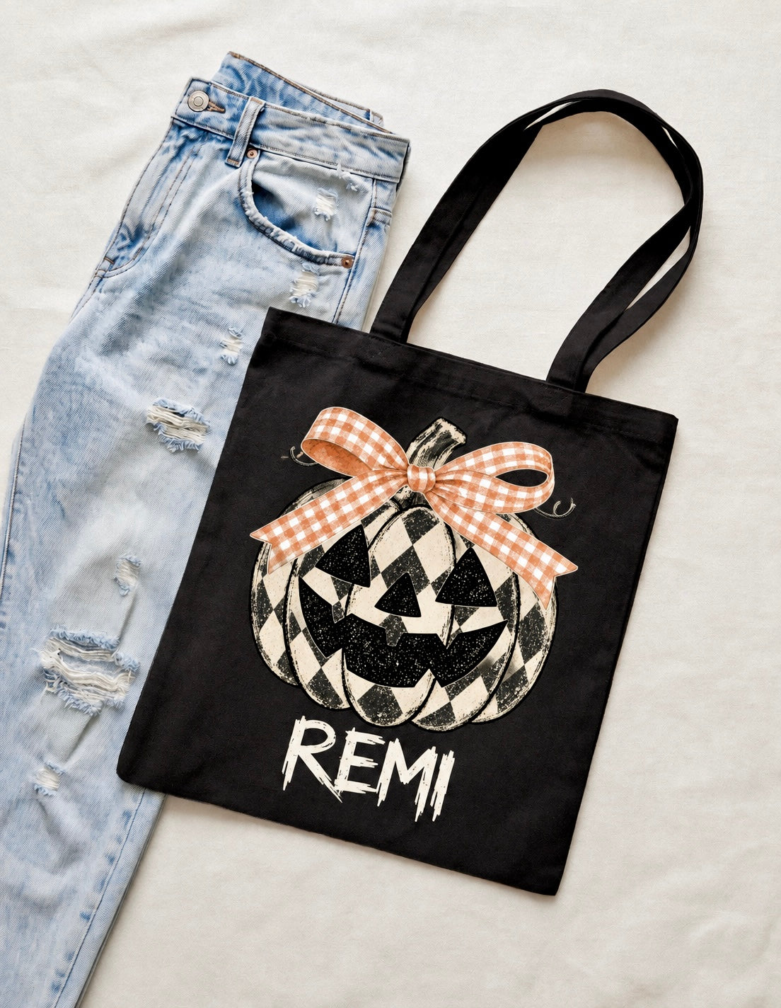 spooky customizable tote