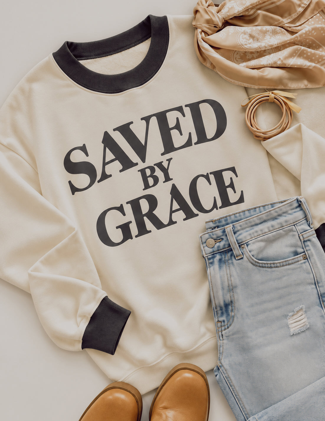 saved by grace oversized sweatshirt - 2The9’s Preorder