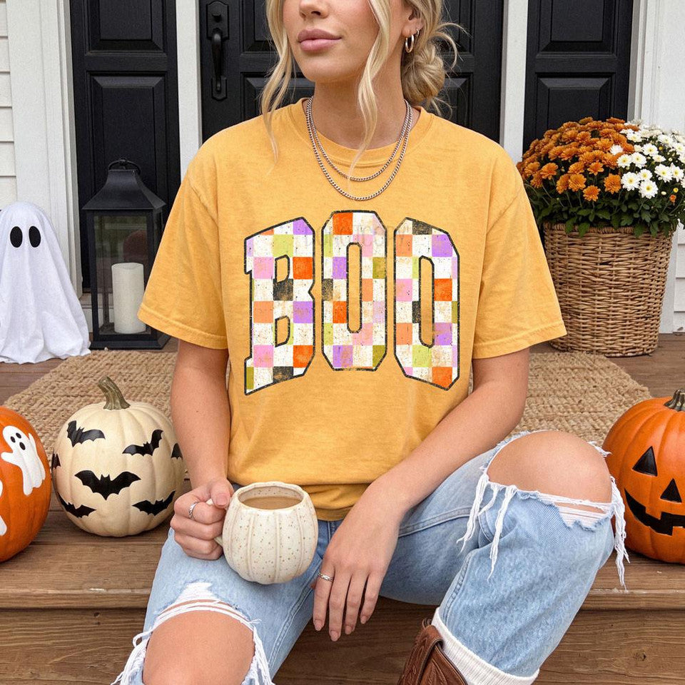 checkered boo