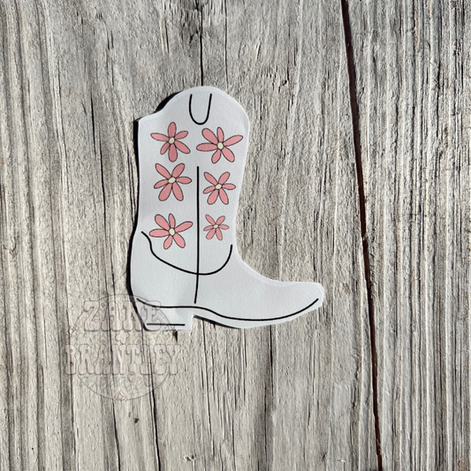 FLORAL COWGIRL BOOT: 2X2.5