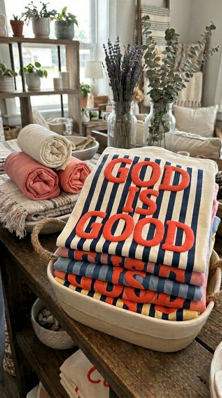 God is good puff letters
